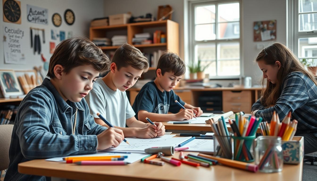 Student developing practical and academic skills